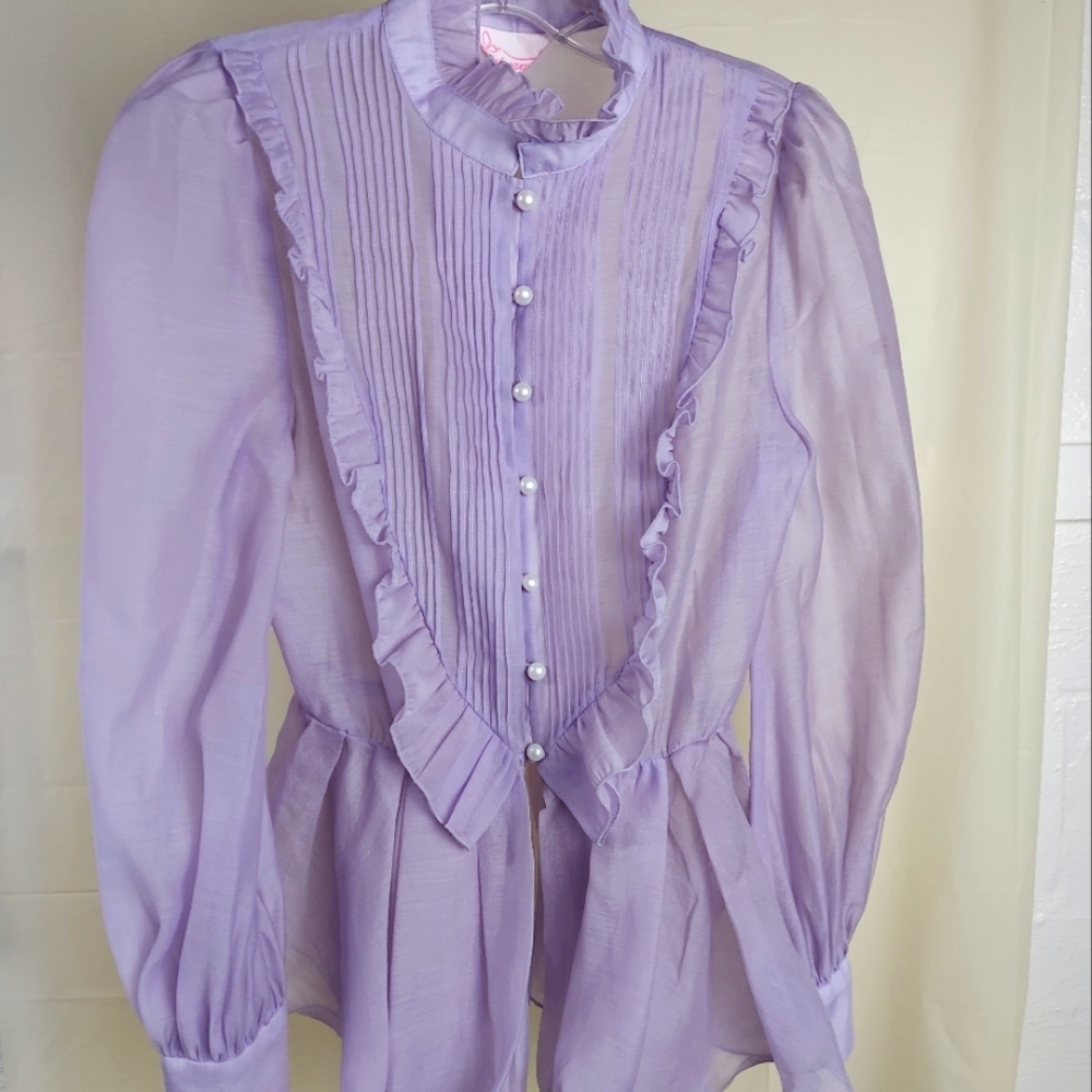 Size Large Top Semi-sheer New With Tag